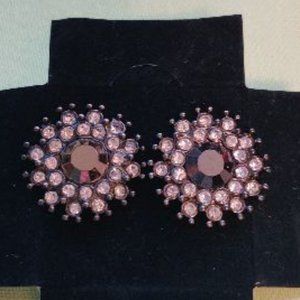 ~NWOT Earrings with Black stones and Rhinestones.
